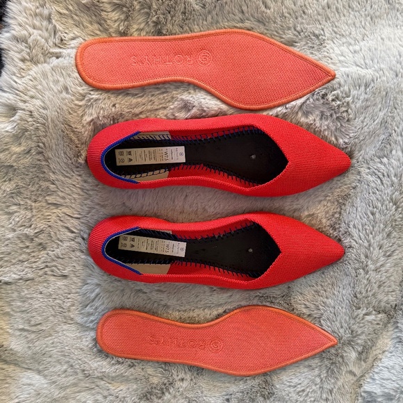 Rothy’s The Point Shoes - 7.5 in Flame (discontinued color) - Picture 3 of 6